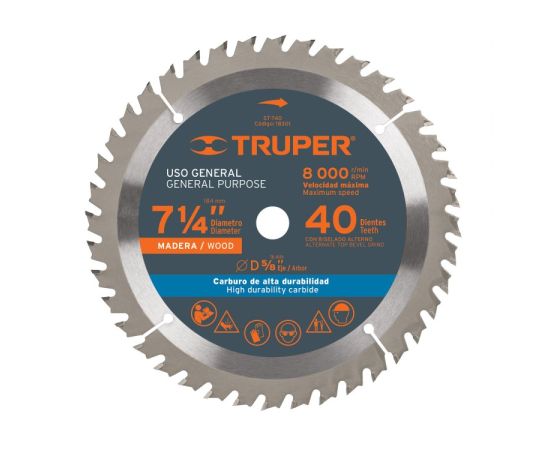 Wood cutting saw disc Truper ST-760 184 mm