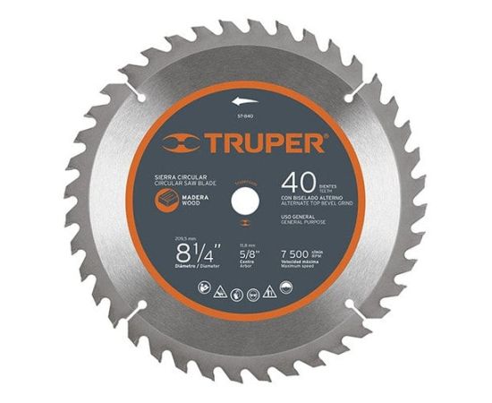 Wood cutting saw disc Truper ST-840 210 mm