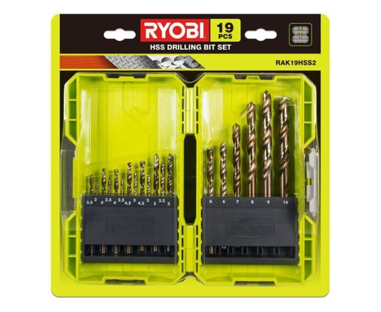 Сверло Ryobi RAK19HHS2 HSS 19 шт.