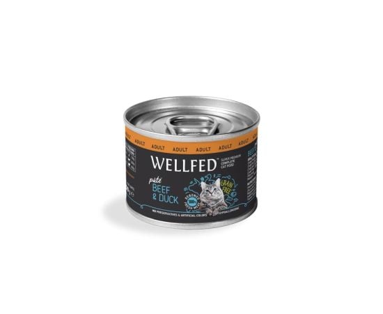 Wet food for cats PET INTEREST WELLFED ADULT duck and beef 200g