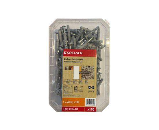 Dowel nail countersunk Koelner 100 pcs K-SL5-FX06L040 box