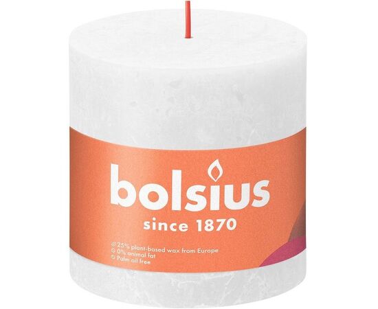 სანთელი Bolsius Rust cloudy white 100/ 100 მმ