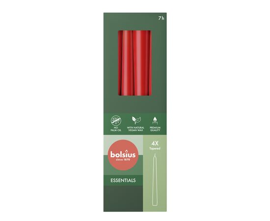 Cone candle Bolsius delicate red 245/24