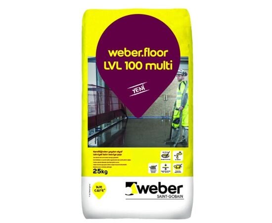 Стяжка Weber floor LVL 100 multi 25 кг