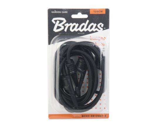 Rubber cord with hooks Bradas BCH2-08120BC-B 0.8x120 cm 2 pcs