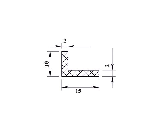 Aluminum corner PilotPro Silver 15х10х2 1 m