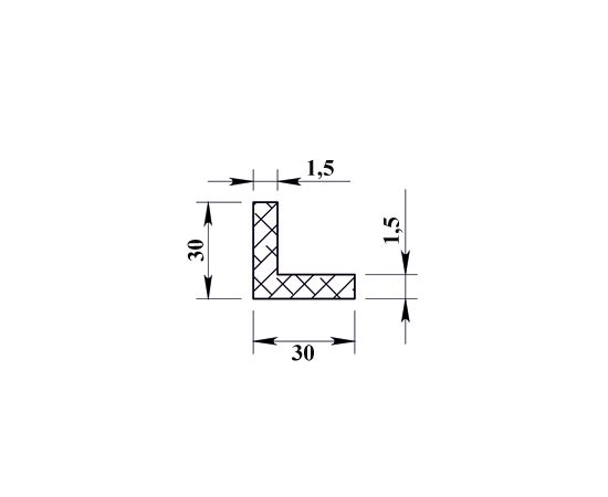 Aluminum corner PilotPro 30х30х1,5 1 m