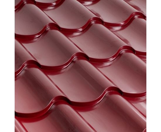 Metal tile 0.45x1180x2000 mm 2.36 m² burgundy