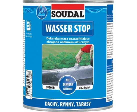 Влагоизоляционная мембрана для крыш и фасадов Soudal WASSER STOP 0.75 кг