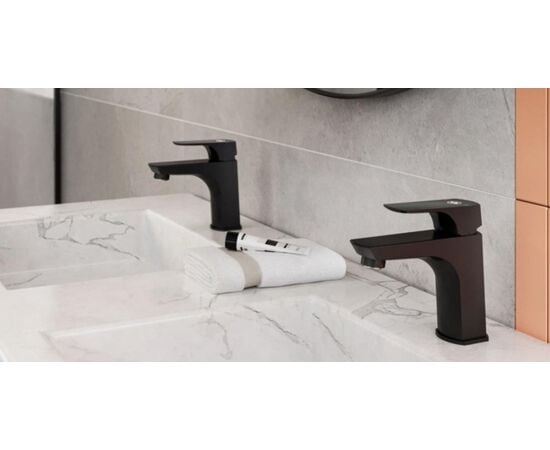 Washbasin faucet KFA MokaiT CLICK CLACK with siphon black