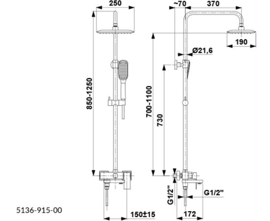 Shower system KFA Logon chrome