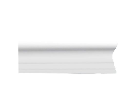 Extruded ceiling plinth Solid C25/50 white 45x45x2000 mm