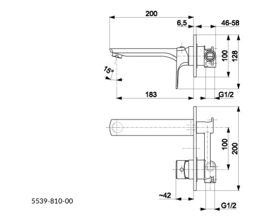 Built-in washbasin faucet KFA Mokait black