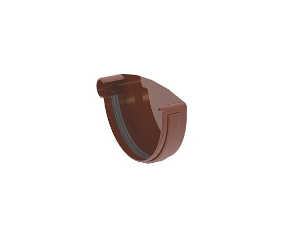 Left gutter endcap Giza 120 mm brown (10.120.05.002)