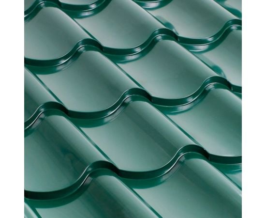 Metal tile 0.45x1180x2000 mm 2.36 m² green