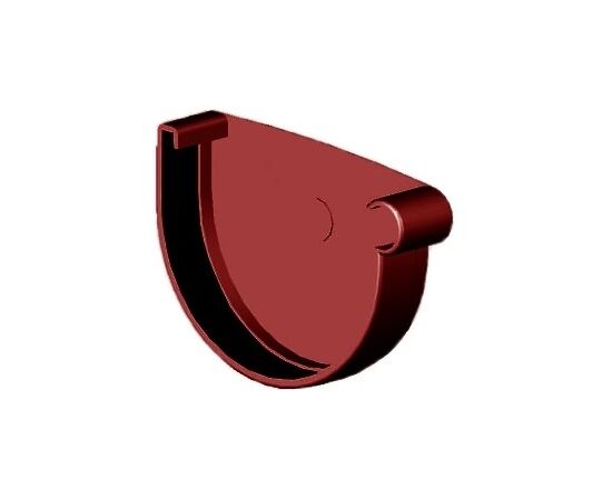 Gutter cap right RainWay 130 mm red