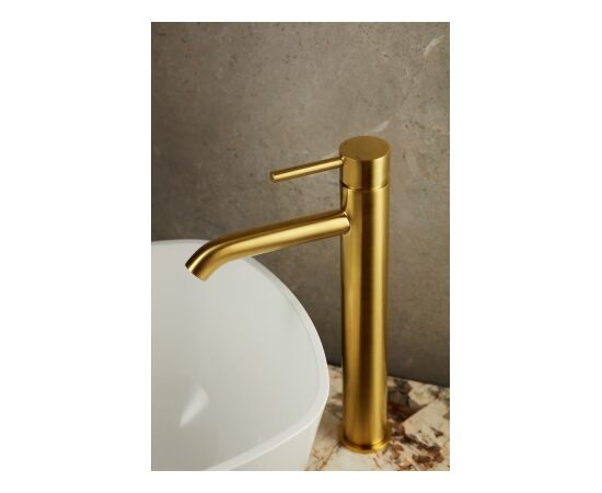 Washbasin faucet  KFA Moza Gold high ( with Siphon Click-Clack)