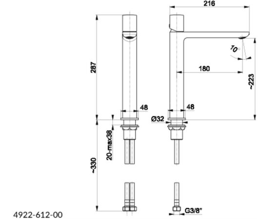 Washbasin faucet KFA Morganit chrome