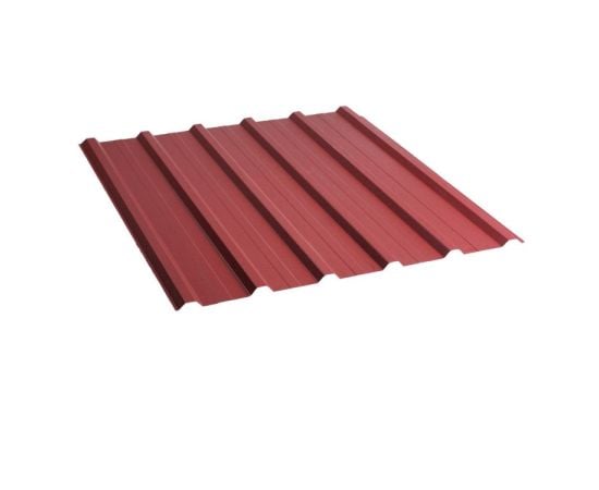 Corrugated board trapeze 1140x2000x0.45 mm 2.28 m² Wrinkle burgundy