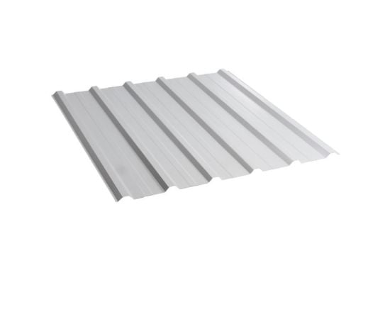 Corrugated board trapezium 114x200 cm 2.28 m² silver