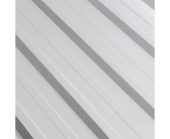 Corrugated board trapezium 114x200 cm 2.28 m² silver