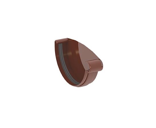 Right gutter endcap Giza 120 mm brown (10.120.06.002)