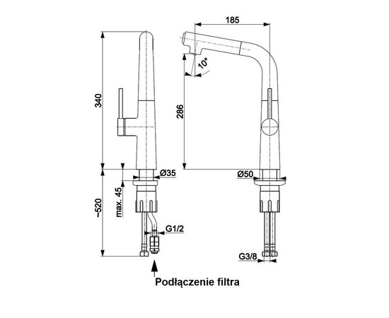 Kitchen faucet KFA Mungo