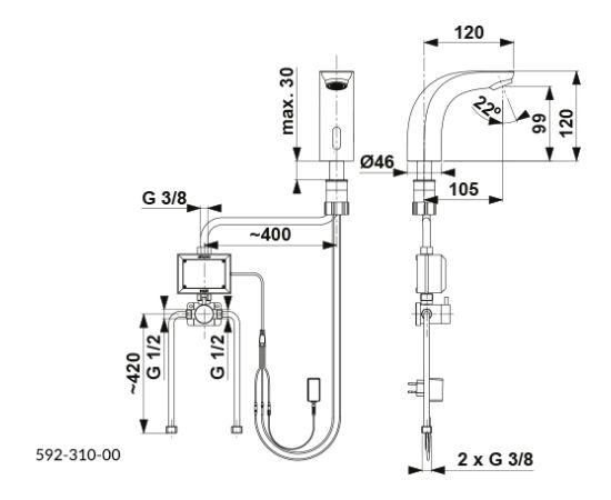 Touch faucet KFA Samba