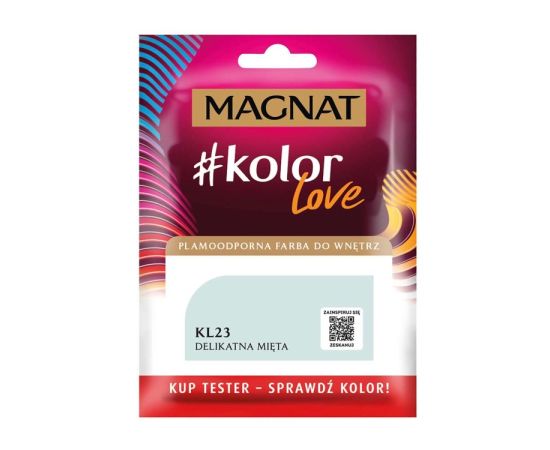 Краска-тест интерьерная Magnat Kolor Love 25 мл KL23 нежная мята