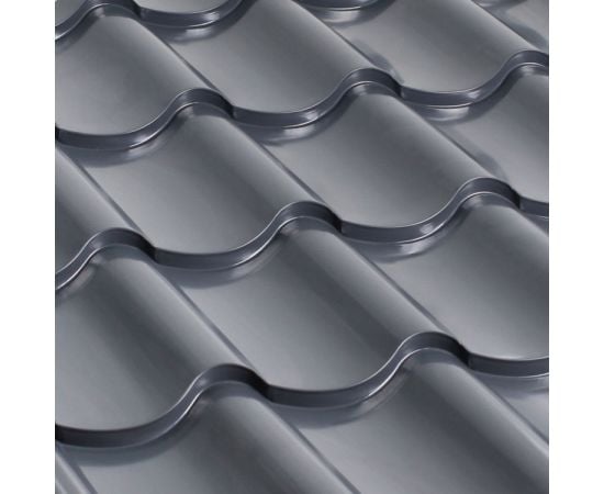 Metal tile 0.45x1180x2000 mm 2.36 m² gray