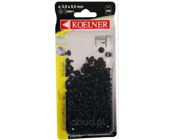 Screw with drill phosphated with cylinder head Koelner 250 pcs 3.5x9.5 mm B-WS3595 blister