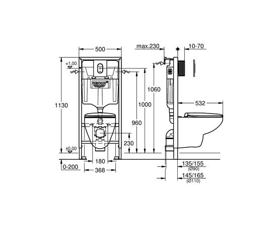 Комплект инсталаций Grohe 39418000