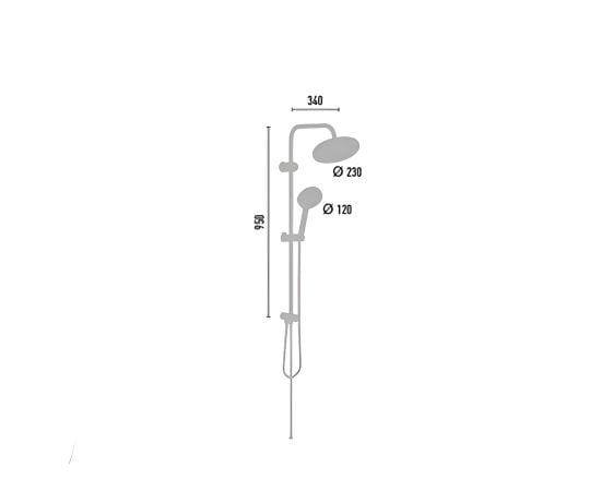 Shower system Valtemo VS-2903 Selfio Chrome