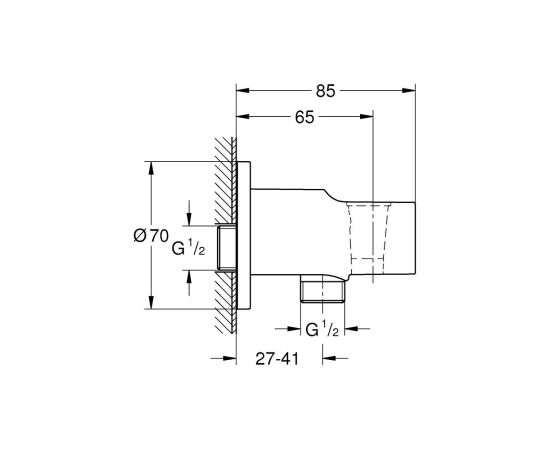 Комплект для биде встраиваемый Grohe BAULOOP TRIGGER 125078