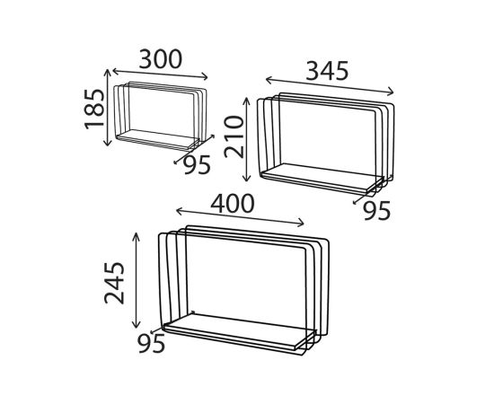 Полка Domax FWL 1 LOFT 400/345/300