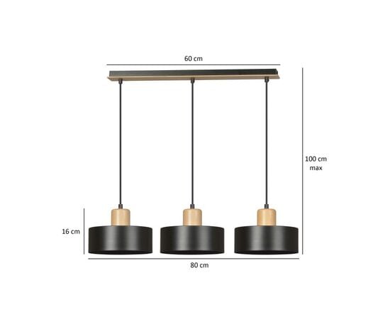 Подвес EMIBIG Torin 3 E27 3x MAX 60W черный