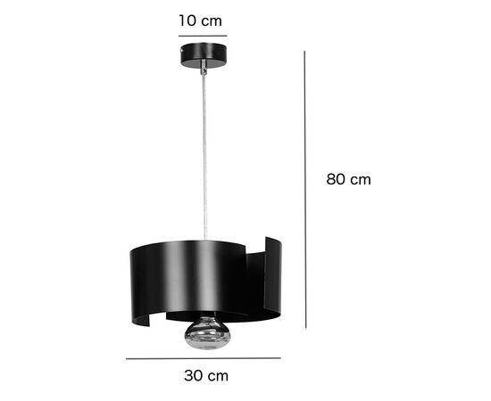 Подвес EMIBIG Vixon 1 E27 1x MAX 40W черный