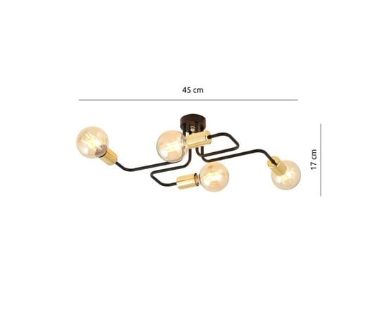 Chandelier EMIBIG VEKEN 4 metal black gold 1275/4