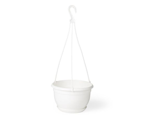 Hanging plastic pot for flowers FORM PLASTIC Malta 2503-011 Ø24 white