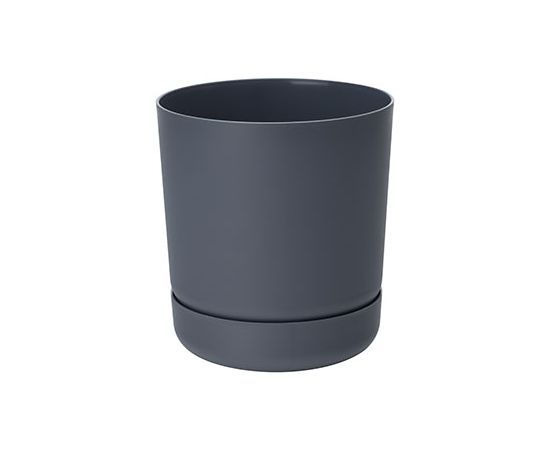 Plastic flower pot FORM PLASTIC Satina with saucer 4270-014 Ø20 anthracite