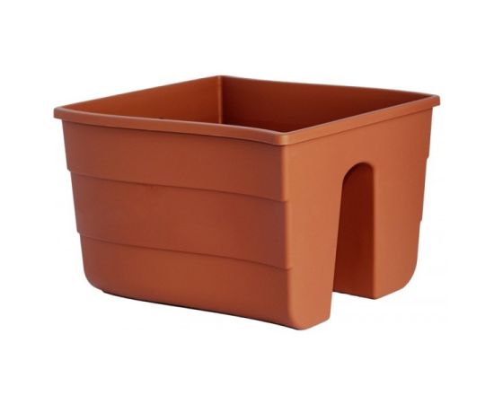 პლასტმასის ქოთანი ყვავილებისთვის FORM PLASTIC Wave railing pot 2488-010 Ø30 ტერაკოტა