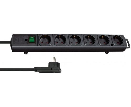 Extension 6 Brennenstuhl 2m switch black Comfort Line Plus