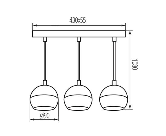 Pendant Kanlux 33684 GALOBA C 3 GU10W