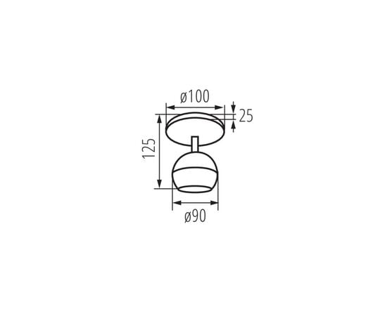 სპოტი Kanlux 33671 EL-1O B GALOBA 1 GU10