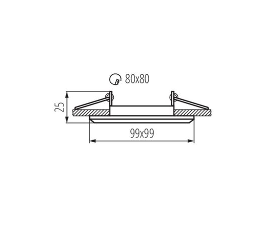 სანათი წერტილოვანი Kanlux ALREN R DTL-B 26757 Gx5.3/GU10 1x MAX 35W