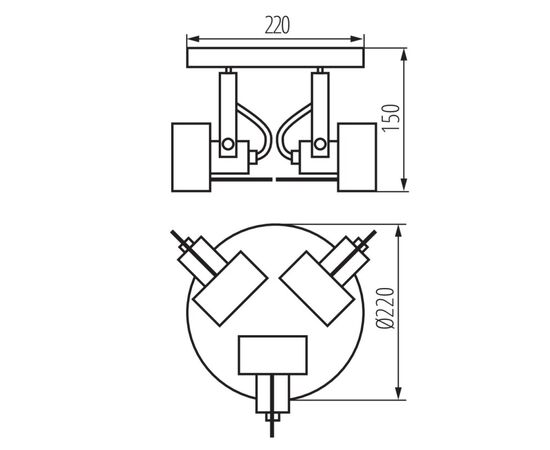 სპოტი Kanlux 34926 SONDA II 3 GU10 EL-3O B