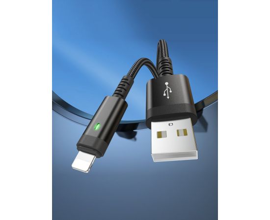 მობილური ტელეფონის დამტენი სადენი Borofone USB-A Lightning 1.2მ 2.4А