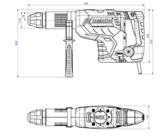 Перфоратор Metabo KHEV 11-52 BL 1500W (600767500)