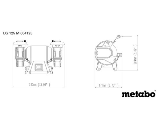 Bench grinder double Metabo DS 125 M 200W