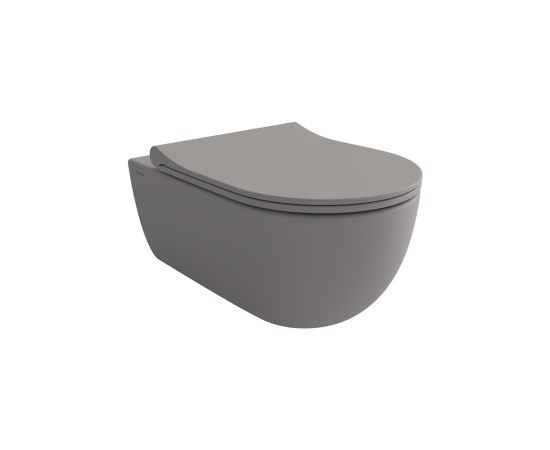 Wall-hung toilet with lid Bocchi TONDO PGREY MATT